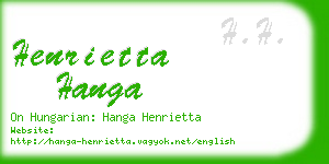 henrietta hanga business card